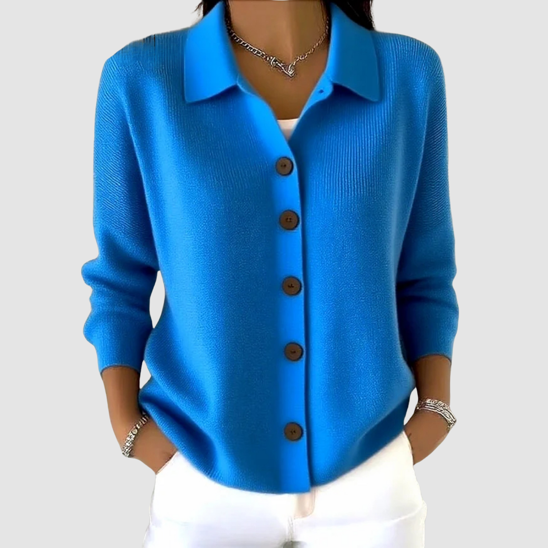 Cardigan Tricot Riah™ con Bottoni
