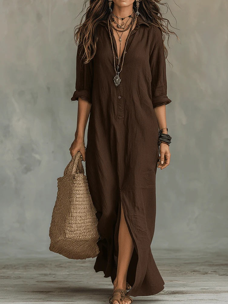 WILLOW | Abito Maxi Senza Sforzo con Silhouette Lusinghiera, Versatile per l'uso Quotidiano