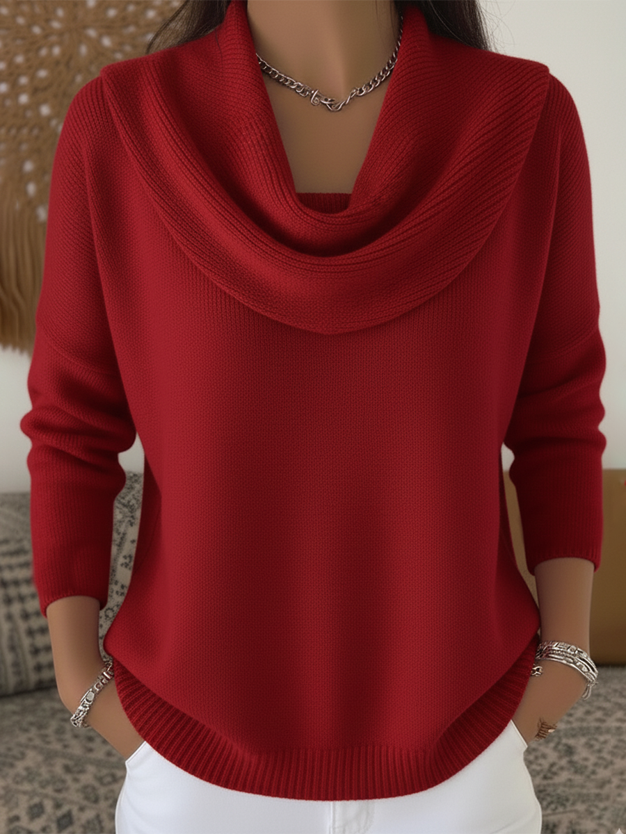 Gwyneth | Maglione con Collo a Cowl Confortevole