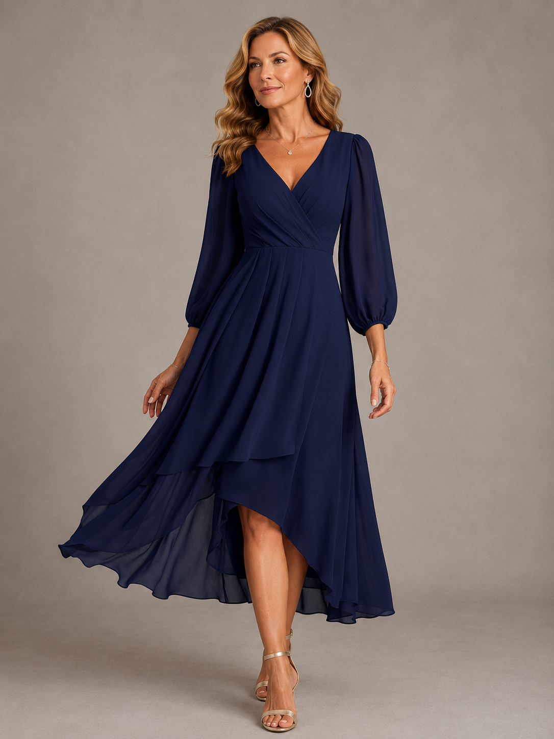 Mia™ | Elegante Abito Lungo con Scollatura a V