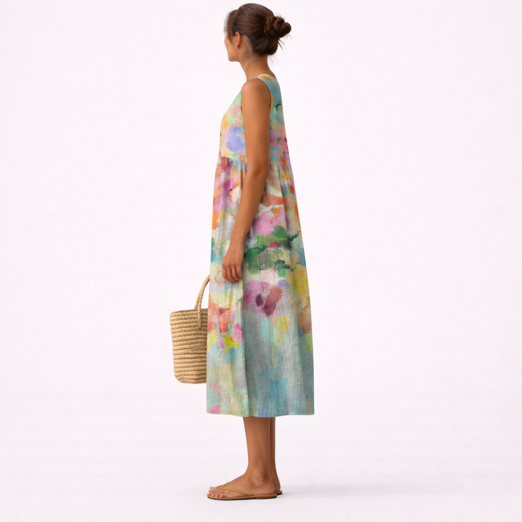 Carla™ | Elegante abito midi multicolore