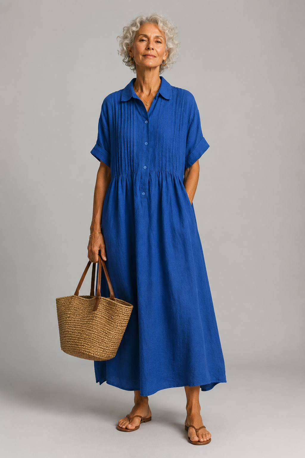 Océane | Abito estivo maxi blu