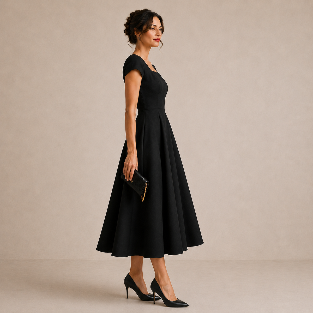 Rosalia | Abito Midi Svasato – Lucia Toscana