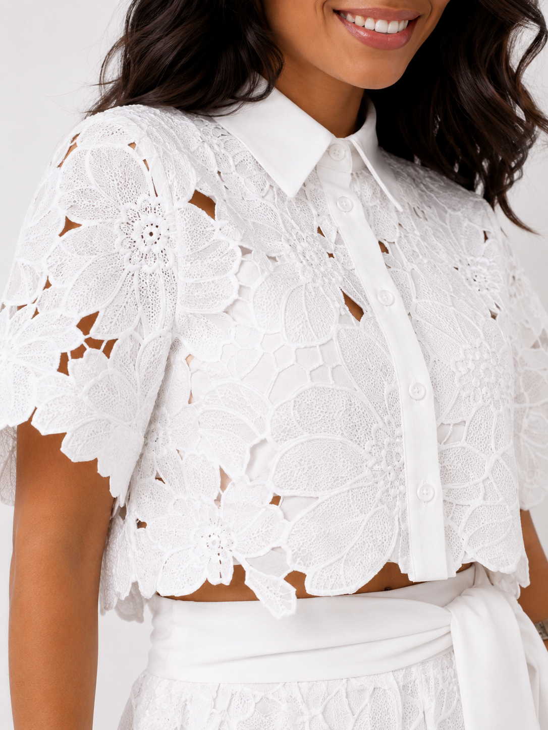 Margaux | Set Due Pezzi in Pizzo Floreale