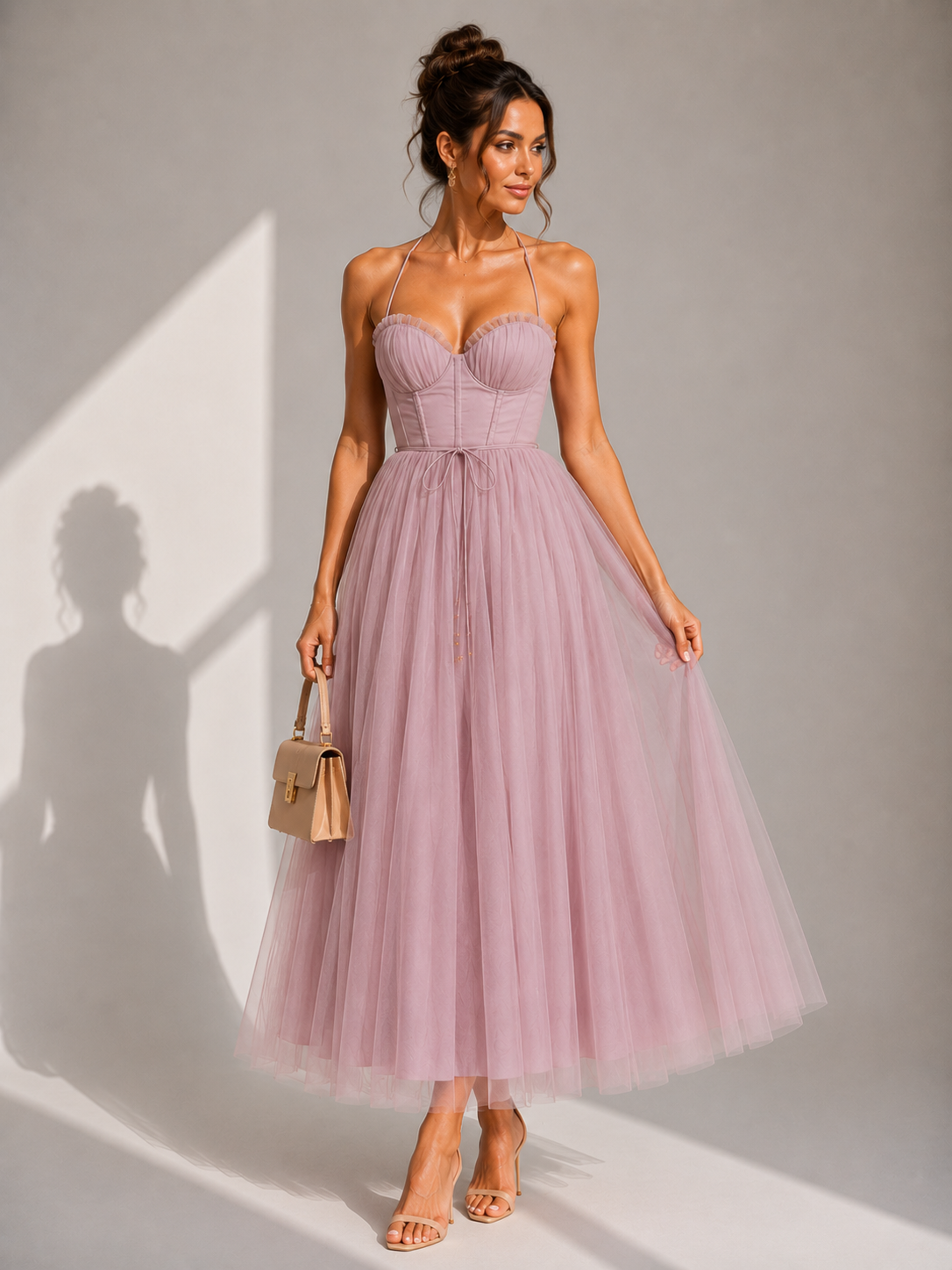 Mila | Abito Midi con Corpetto a Bustier – Lucia Toscana