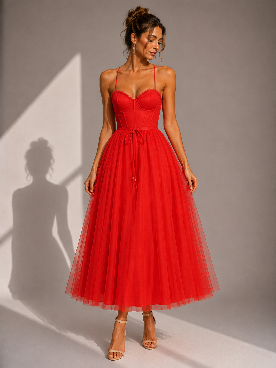 Mila | Abito Midi con Corpetto a Bustier – Lucia Toscana