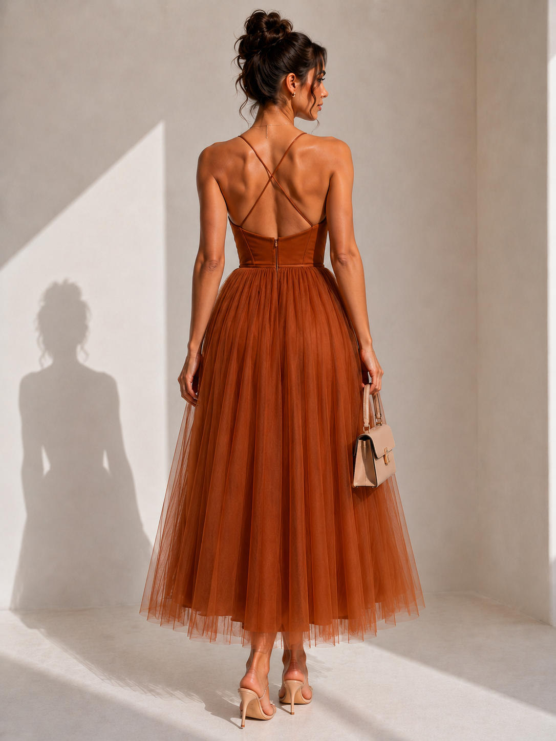 Mila | Abito Midi con Corpetto a Bustier – Lucia Toscana