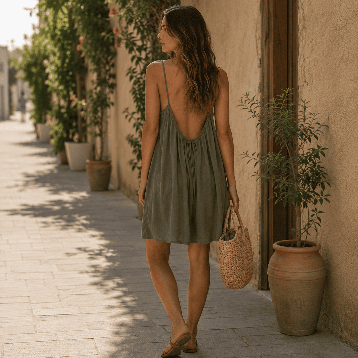 Fesa | Abito Lungo con Spalline Sottili – Lucia Toscana