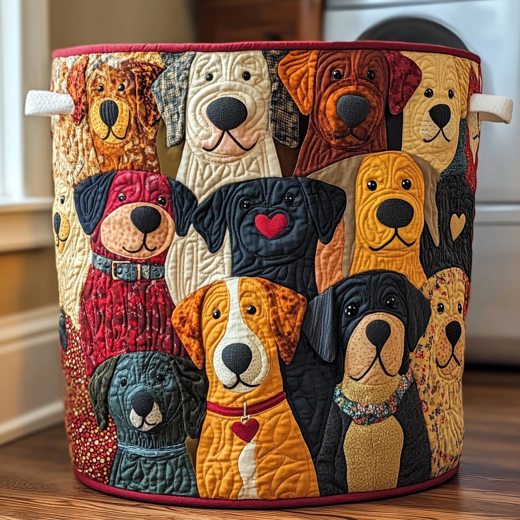 Cani Colorati | Cesto della Biancheria Fatto a Mano