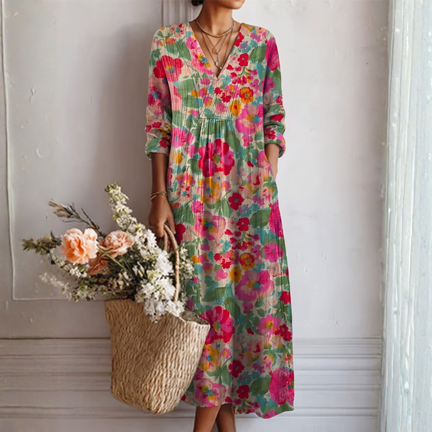Rosa™ | Vestito Floreale Elegante