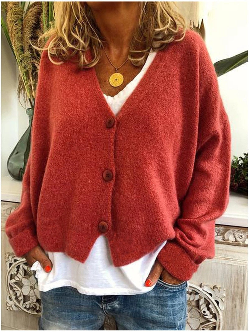 Cardigan in Maglia Relaxed Fit Comfortabel