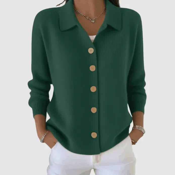 Cardigan Tricot Riah™ con Bottoni