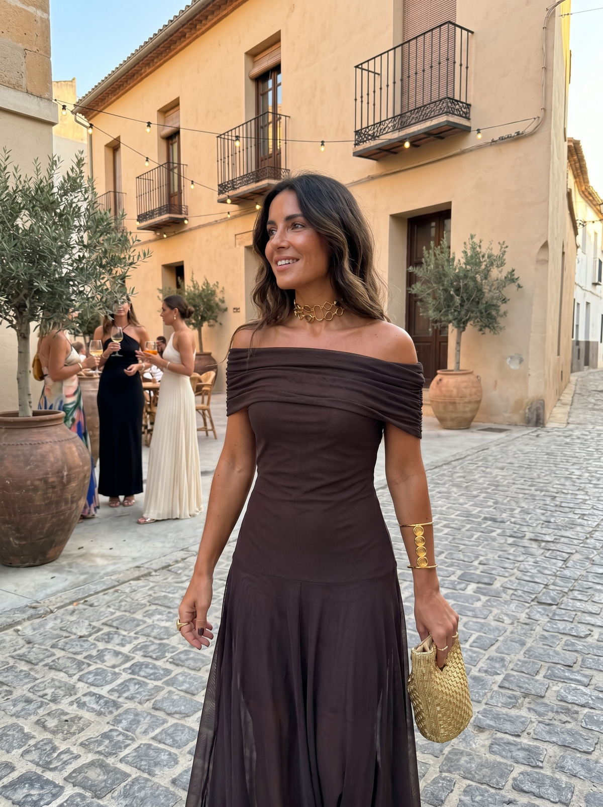 Carla | Abito Lungo Monospalla a Fantasia – Lucia Toscana