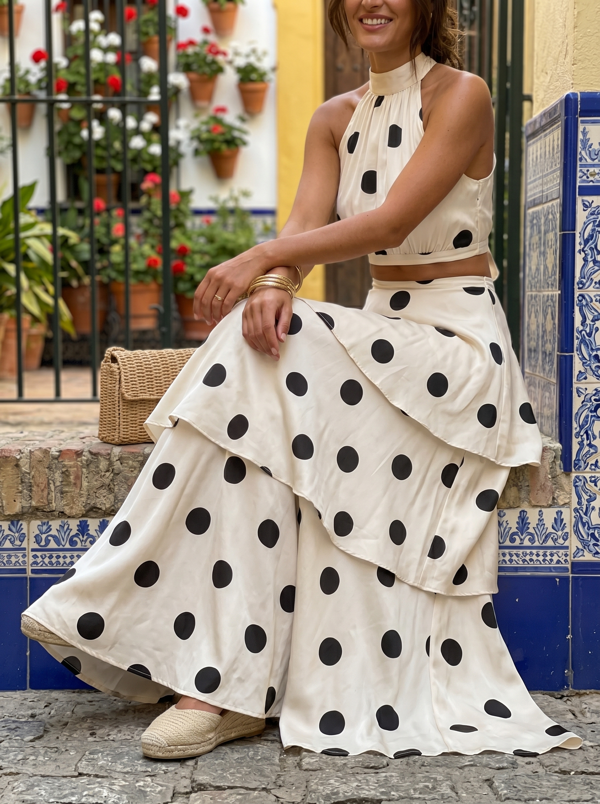 Marbella Pois | Completo Top e Gonna a Pois