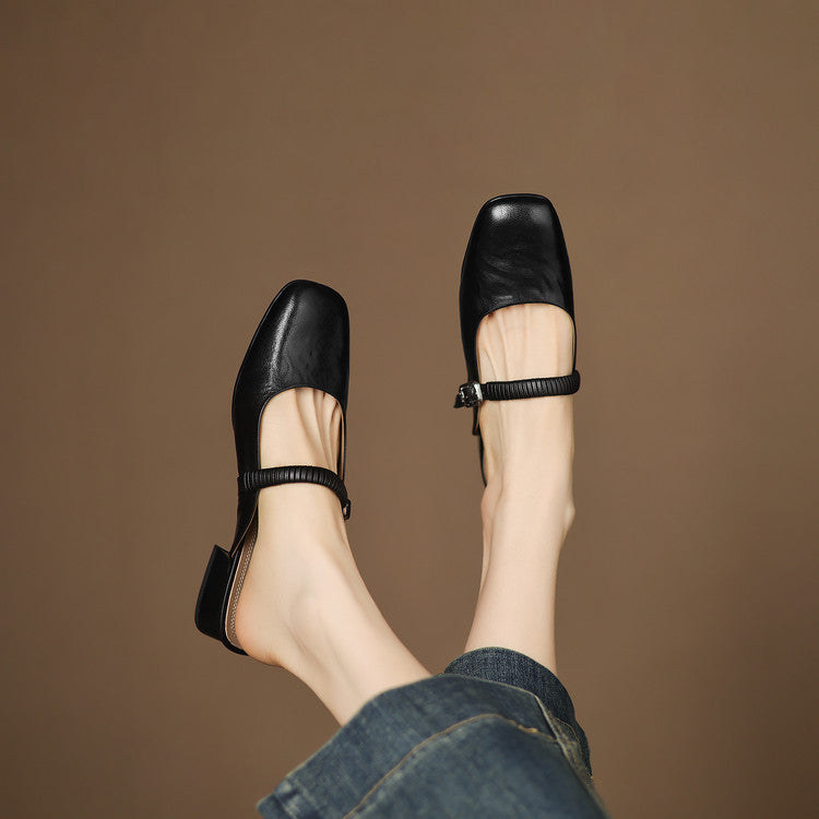 Novie | Mules Mary Jane in Pelle Vera