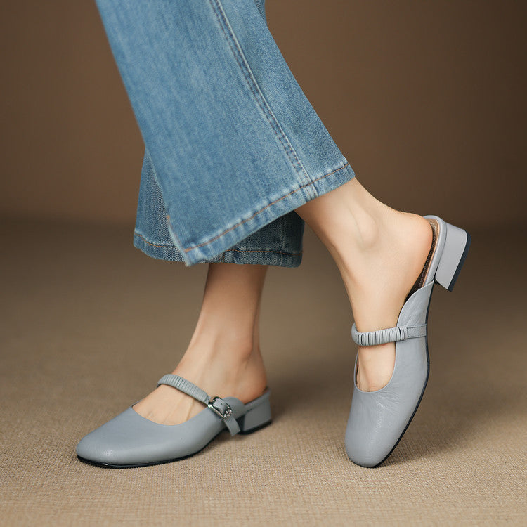 Novie | Mules Mary Jane in Pelle Vera