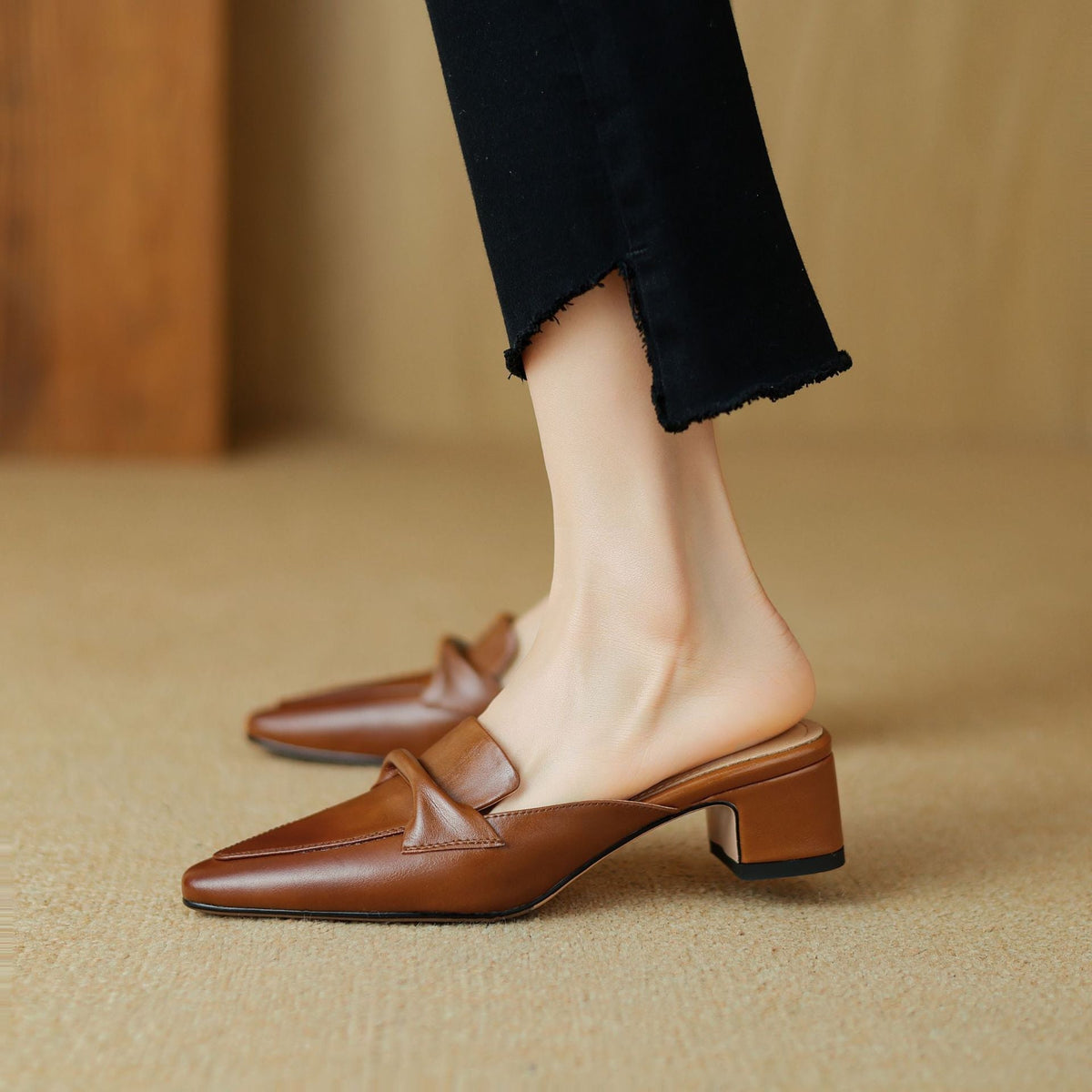 Erlen | Mule in Pelle Vera