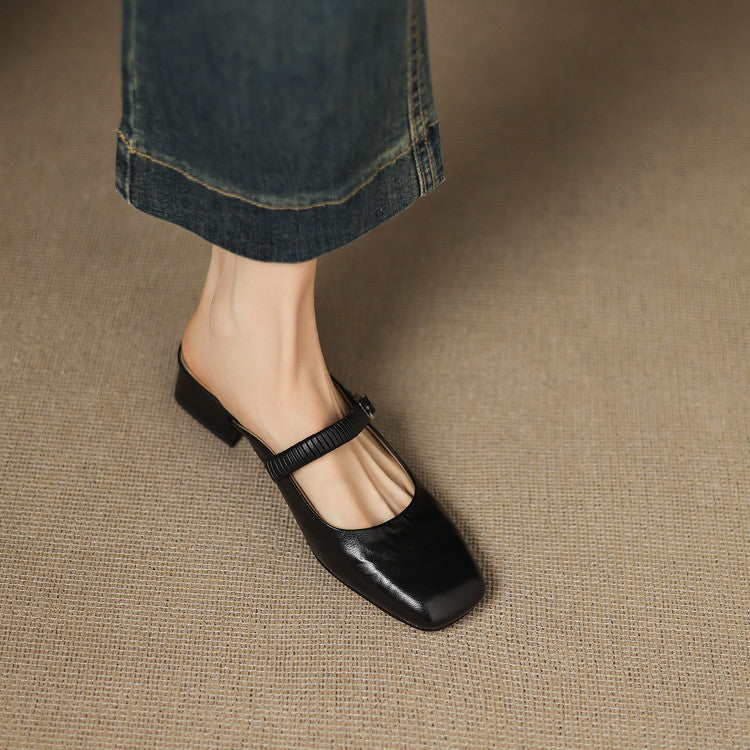 Novie | Mules Mary Jane in Pelle Vera
