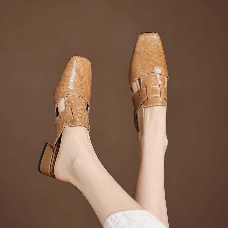 Mule in vera pelle Ivora