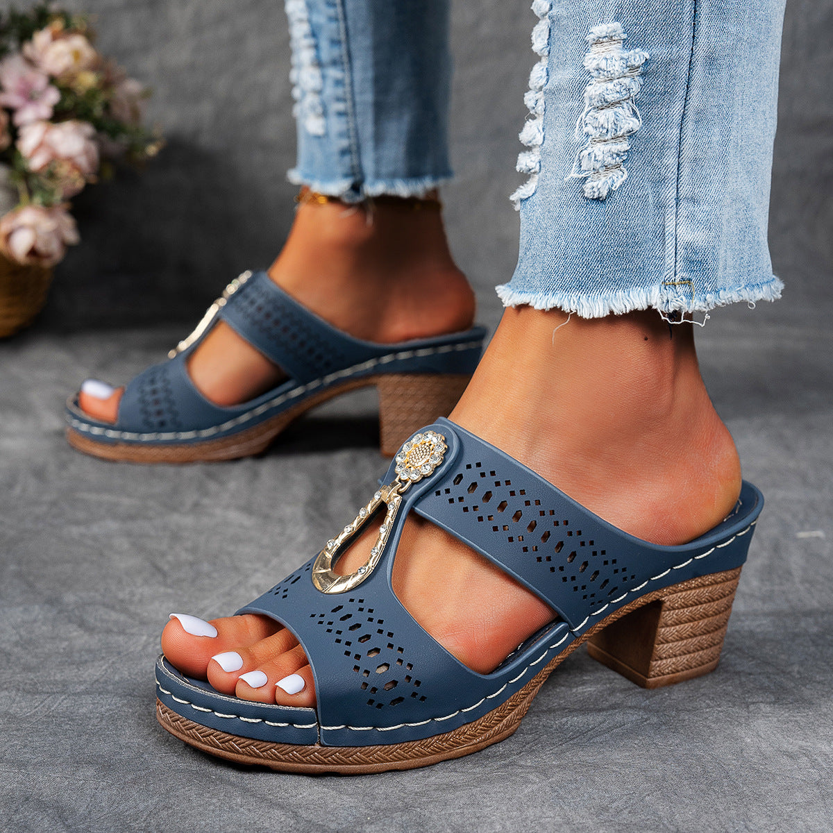 Linda | Sandali Ortopedici con Tacco Alto e Comfort