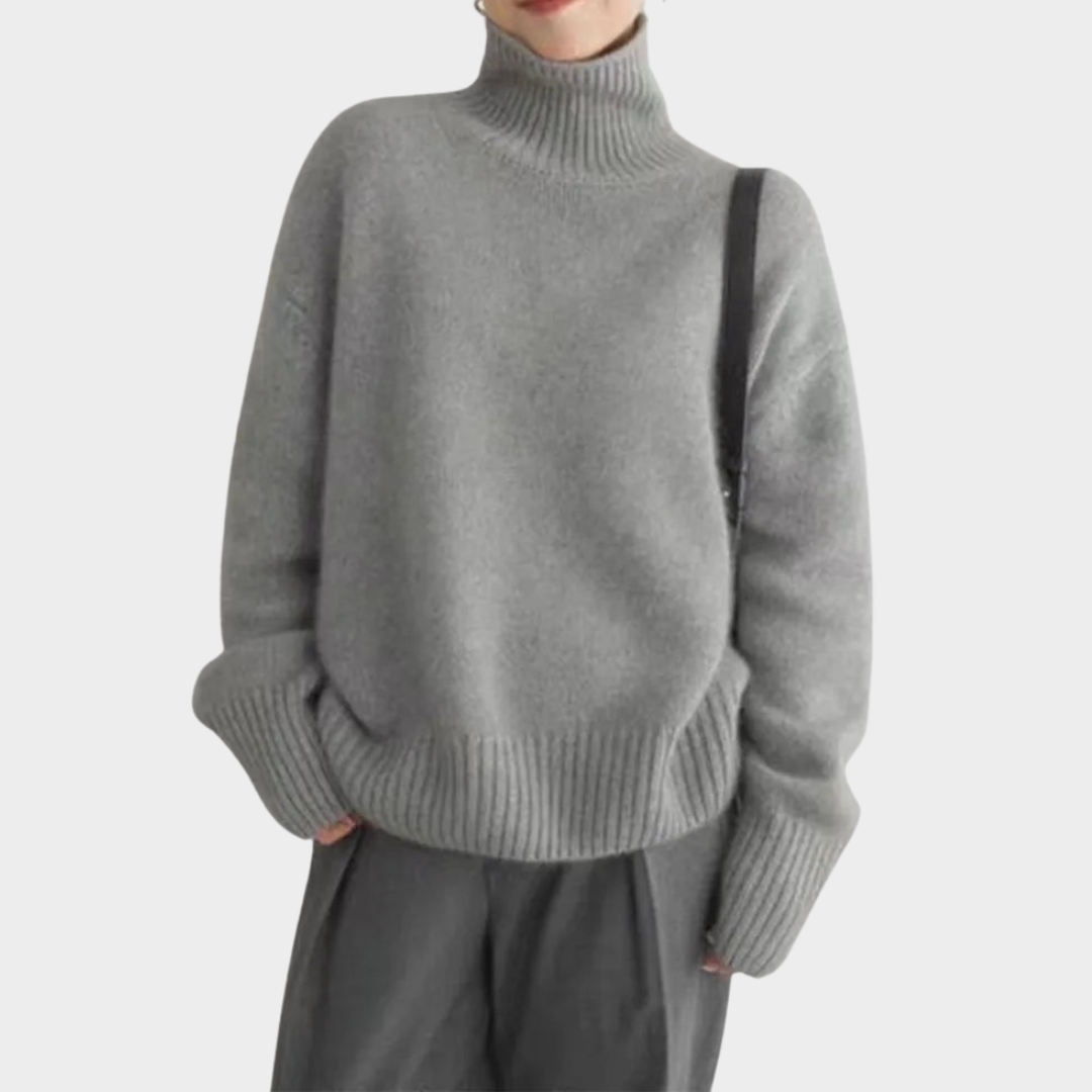 Lidia | Maglione Morbido a Collo Alto – Lucia Toscana
