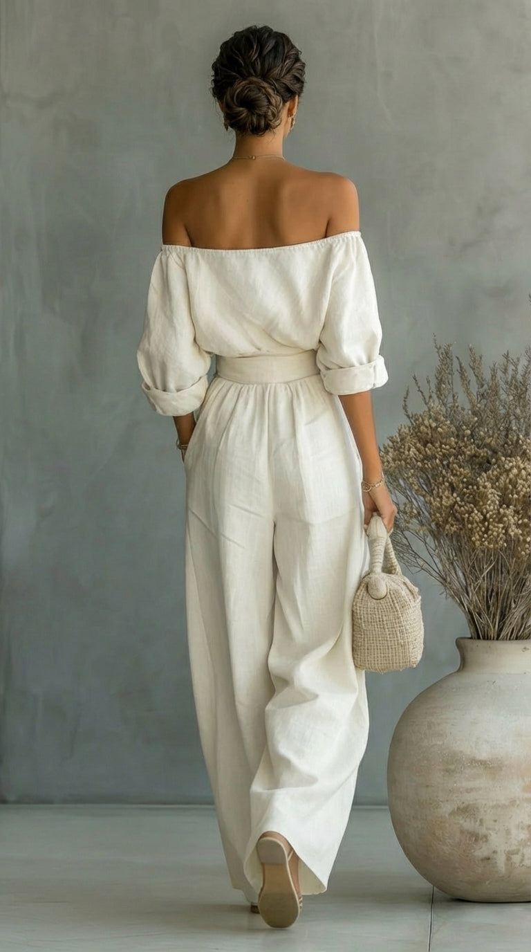 Arabella | Outfit esclusivo effetto lino per un'estate elegante