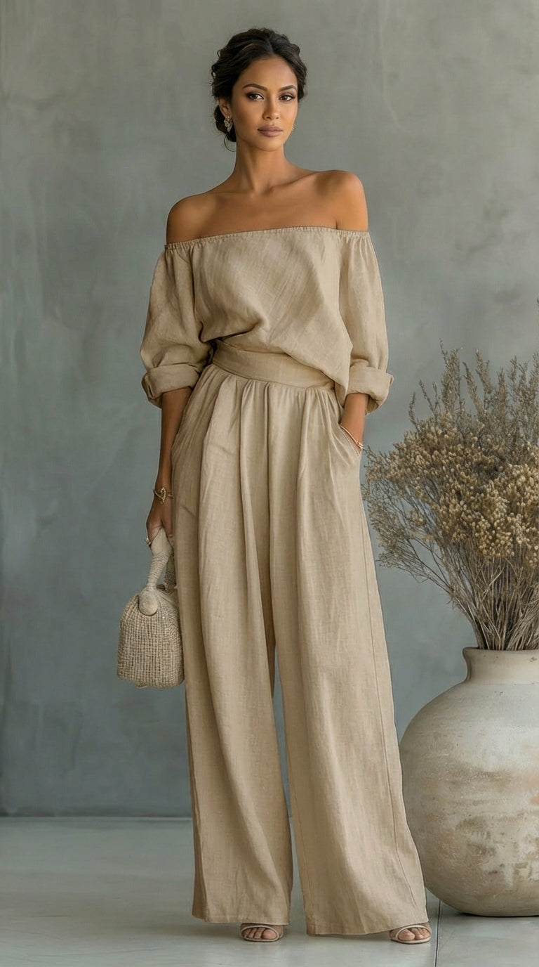 Arabella | Outfit esclusivo effetto lino per un'estate elegante