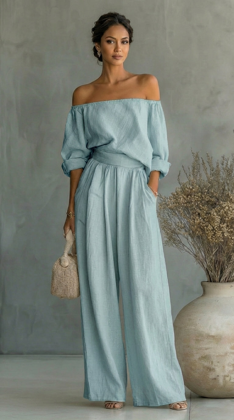 Arabella | Outfit esclusivo effetto lino per un'estate elegante