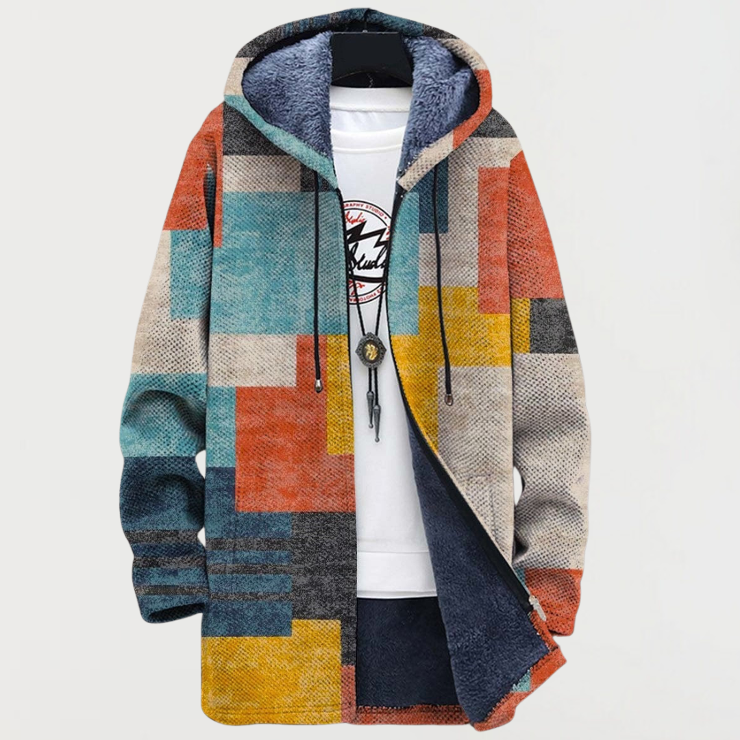 Blair | Cappotto a Blocco di Colore Geometrico