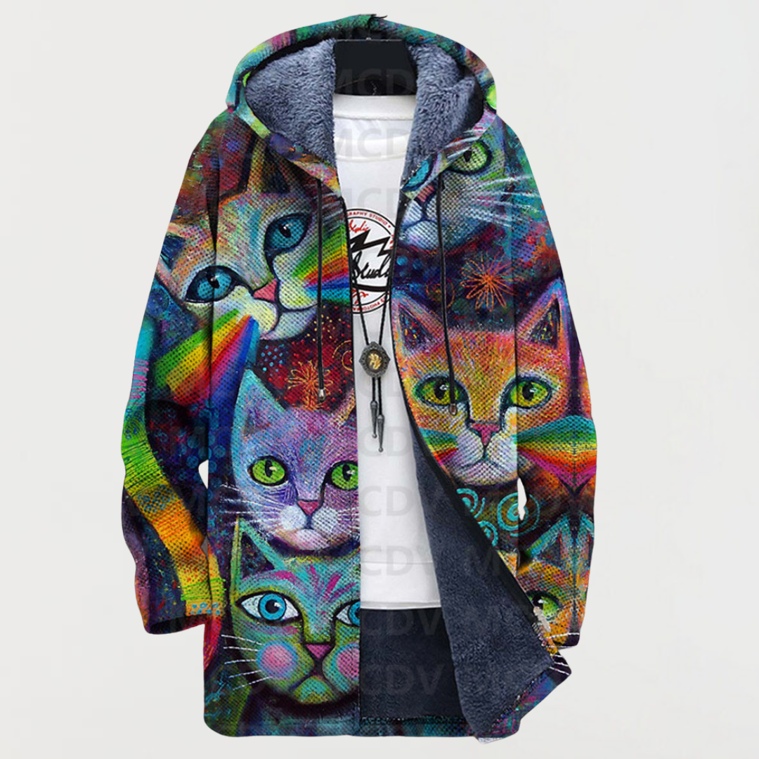 Finley | Felpa con Gatto Arcobaleno