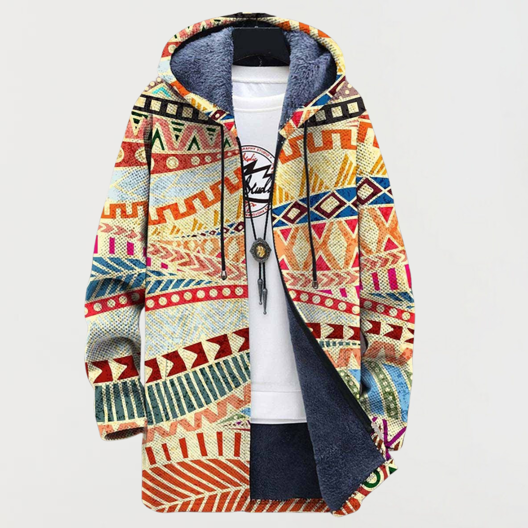 Charlie | Cappotto Fusion con Stampa Etnica