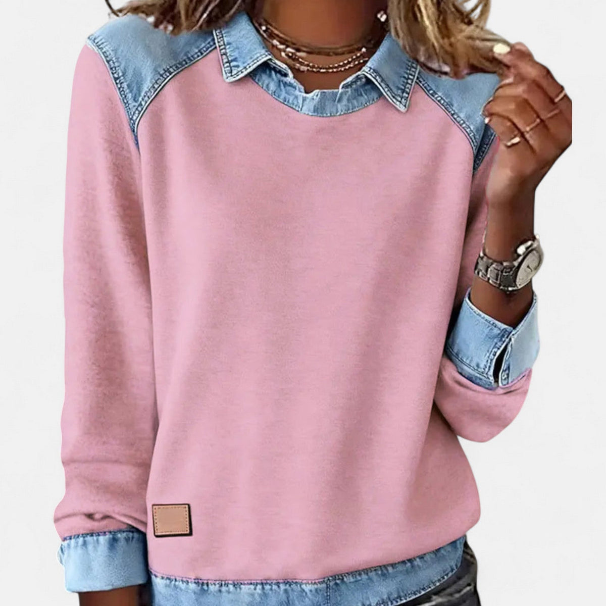 Gloria | Pullover con Pannelli a Contrasto