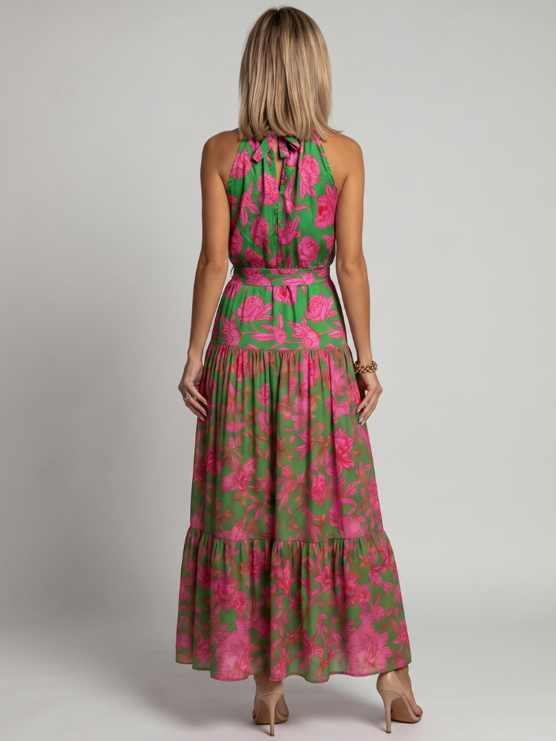 Rowen™ Abito Midi Drappeggiato con Scollo All'Americana