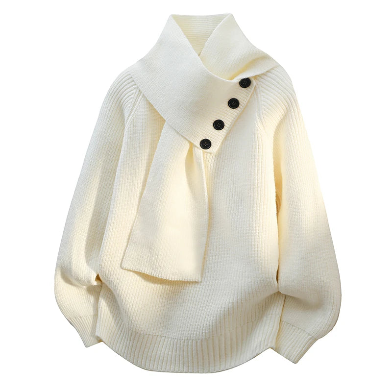 Alessia | Maglione con Collo a Sciarpa – Lucia Toscana