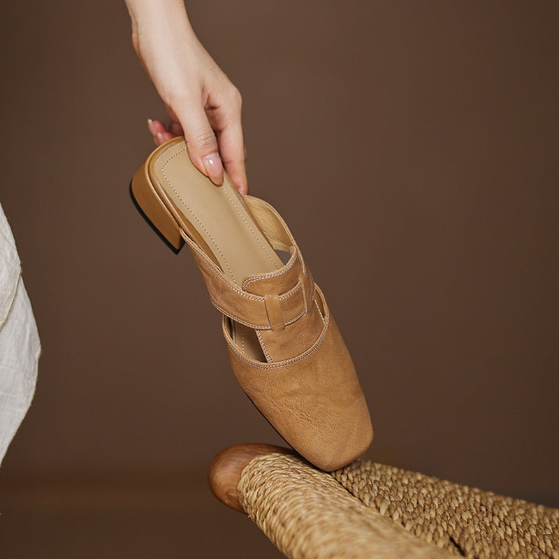 Mule in vera pelle Ivora