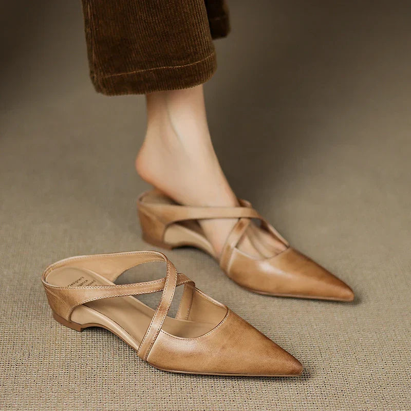 Aluna | Mules in pelle genuina