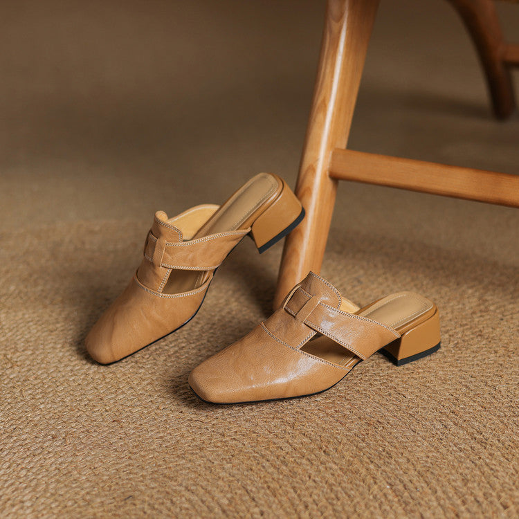 Mule in vera pelle Ivora