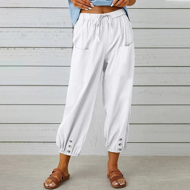 Lena™ | Pantaloni Relaxed a Vita Alta