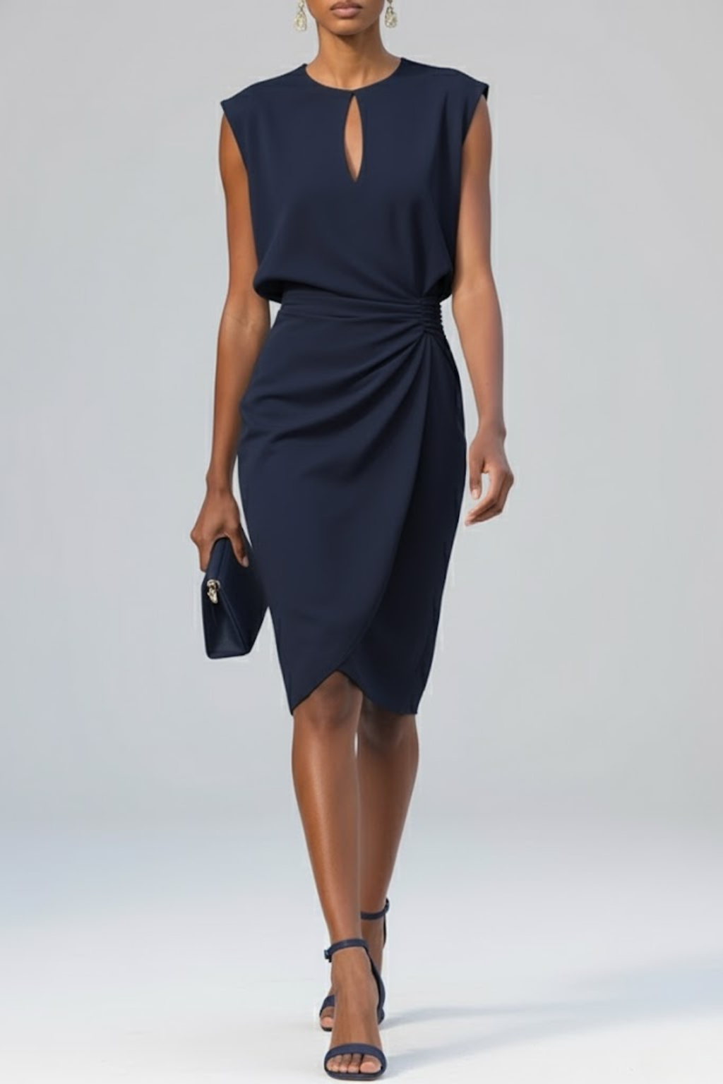 Juliana | Abito Midi Drappeggiato – Lucia Toscana