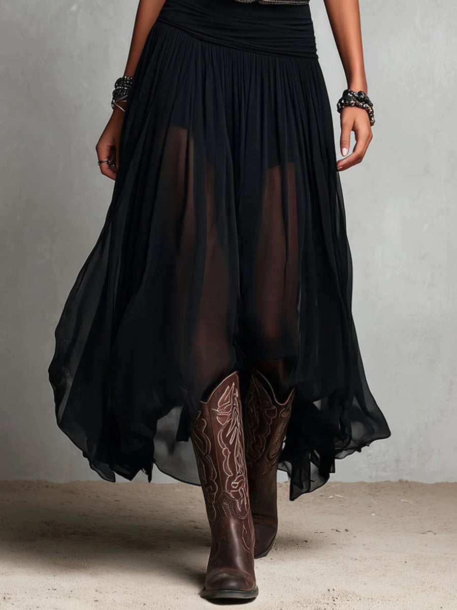 Set Top Nero e Gonna Maxi in Tulle — Lucia Toscana (7)
