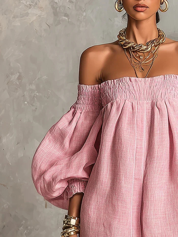 Jocelyn | A-Line Mini Dress with Puff Sleeves