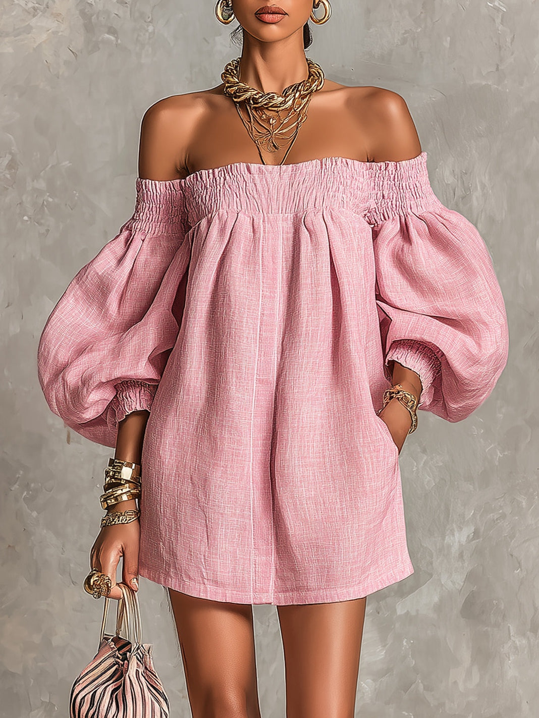Harper | Mini Puff-Sleeve Dress