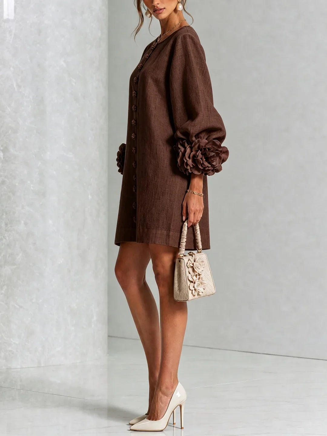 Maya | Mini Dress with Voluminous Sleeves