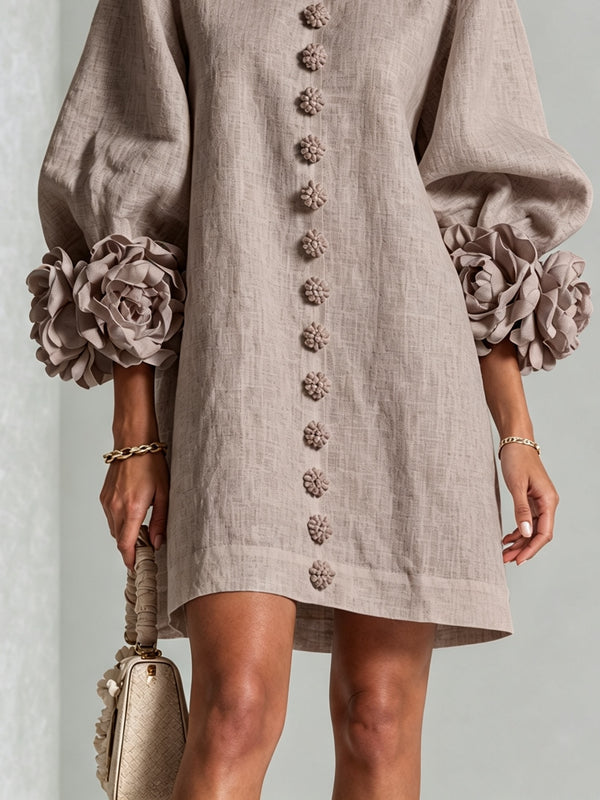 Sadie | Mini Abito con Cuffia Floreale