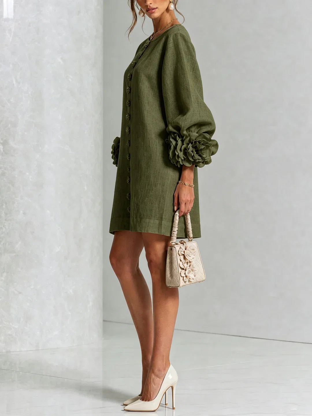 Maya | Mini Dress with Voluminous Sleeves