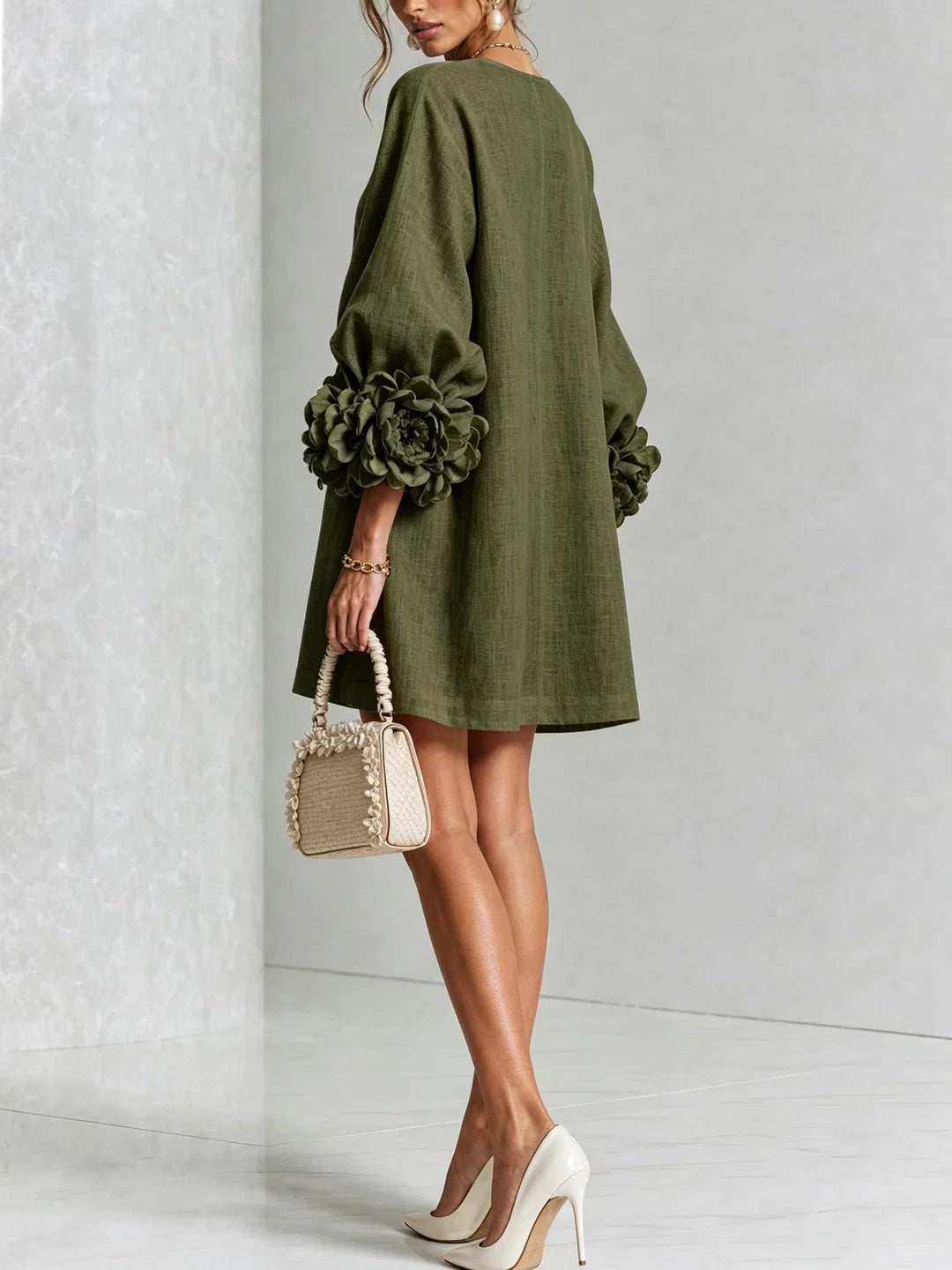 Maya | Mini Dress with Voluminous Sleeves