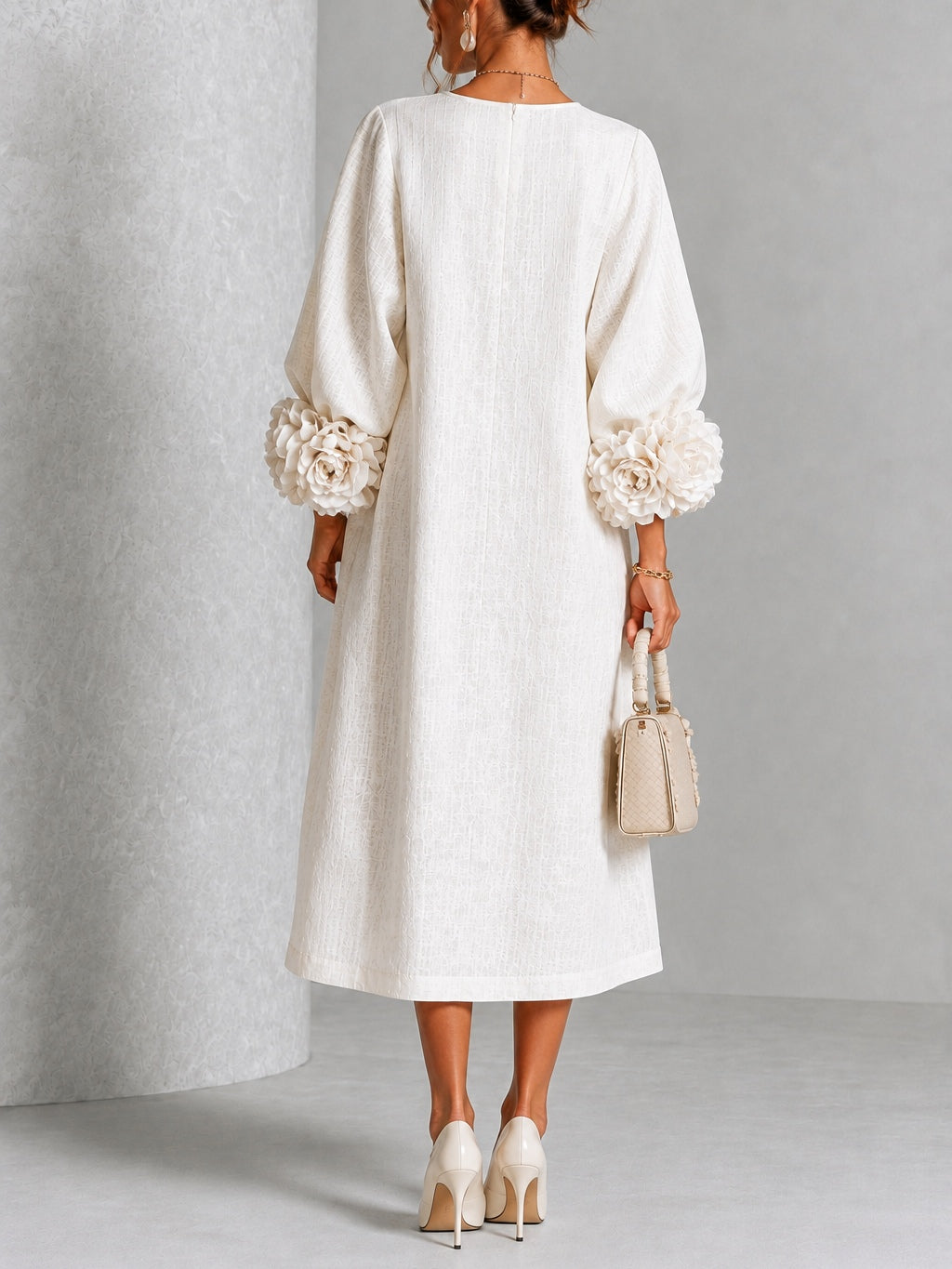 Henrietta | Abito Midi con Maniche Floreali