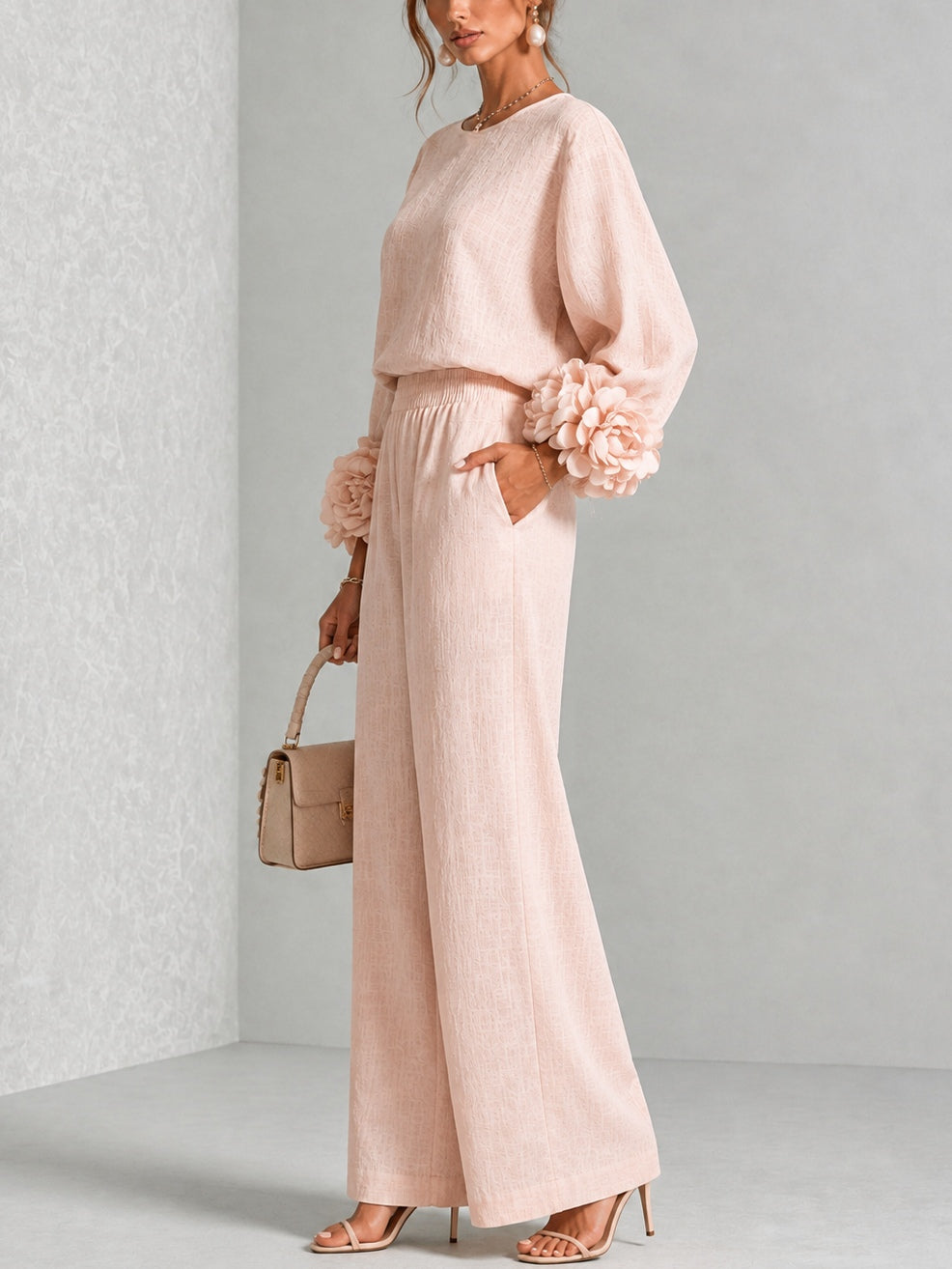 Carys | Set Due Pezzi con Cuffie Floreali