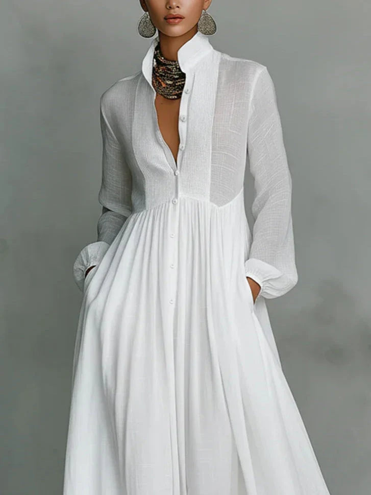 Alma Vestito Maxi Senza Tempo con Collo Elegante