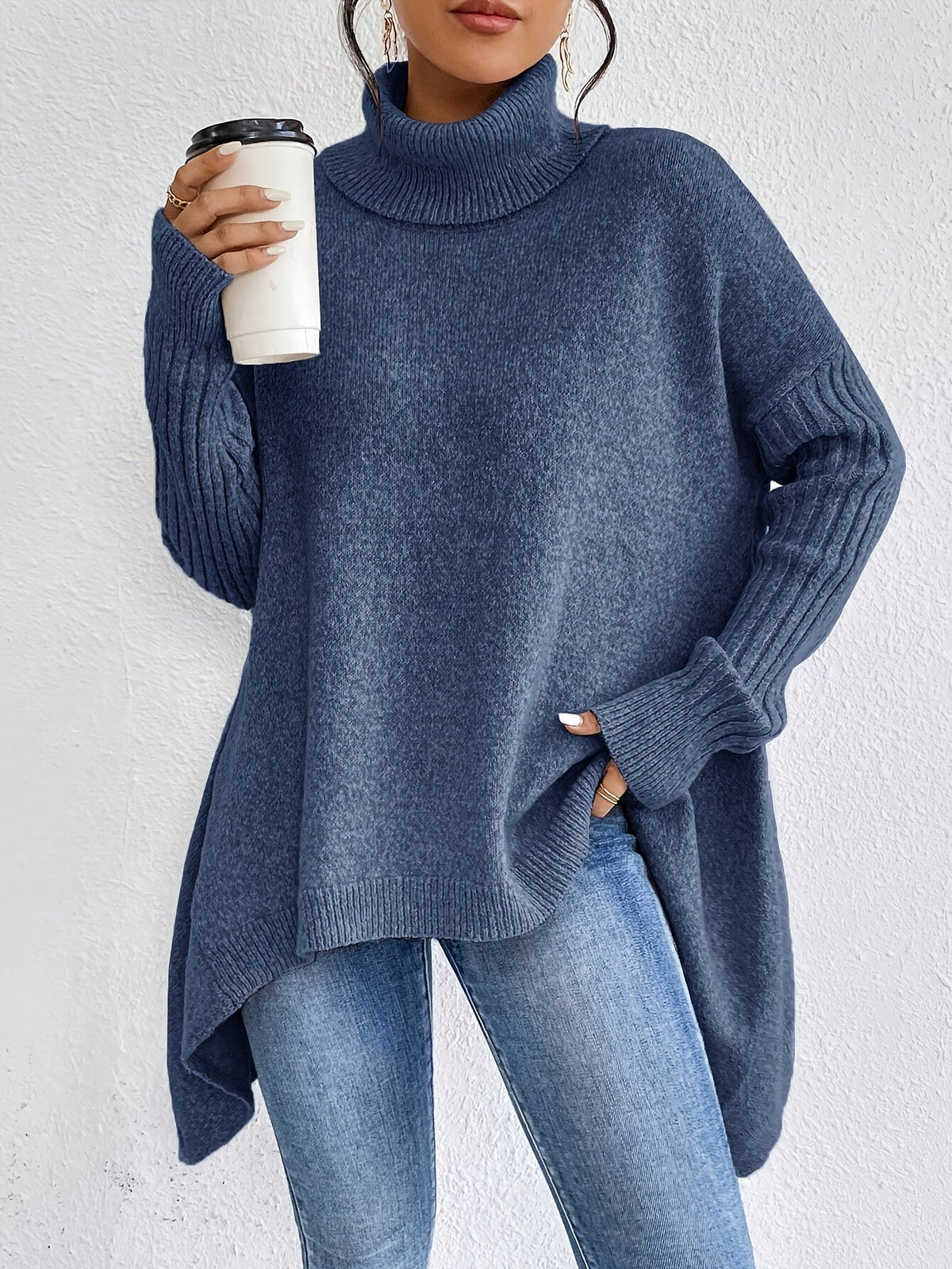 Ersilia | Maglione Oversize con Collo Alto – Lucia Toscana
